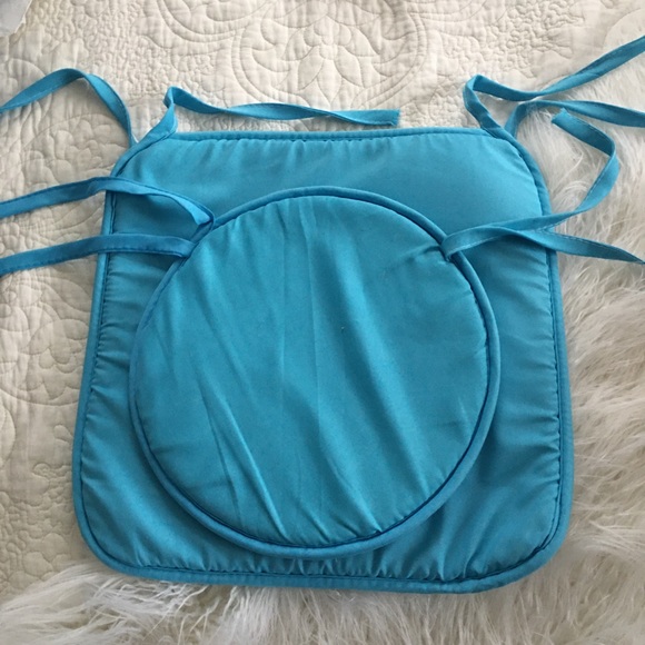 Other - Sea blue round square tie on chair pad cushions